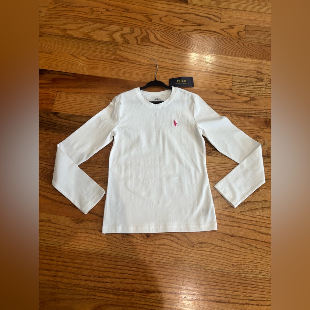 Polo by Ralph Lauren White Long Sleeve Kids Tee